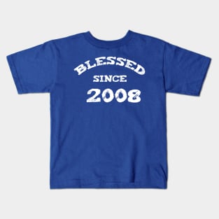 Blessed Since 2008 Cool Blessed Christian Birthday Kids T-Shirt